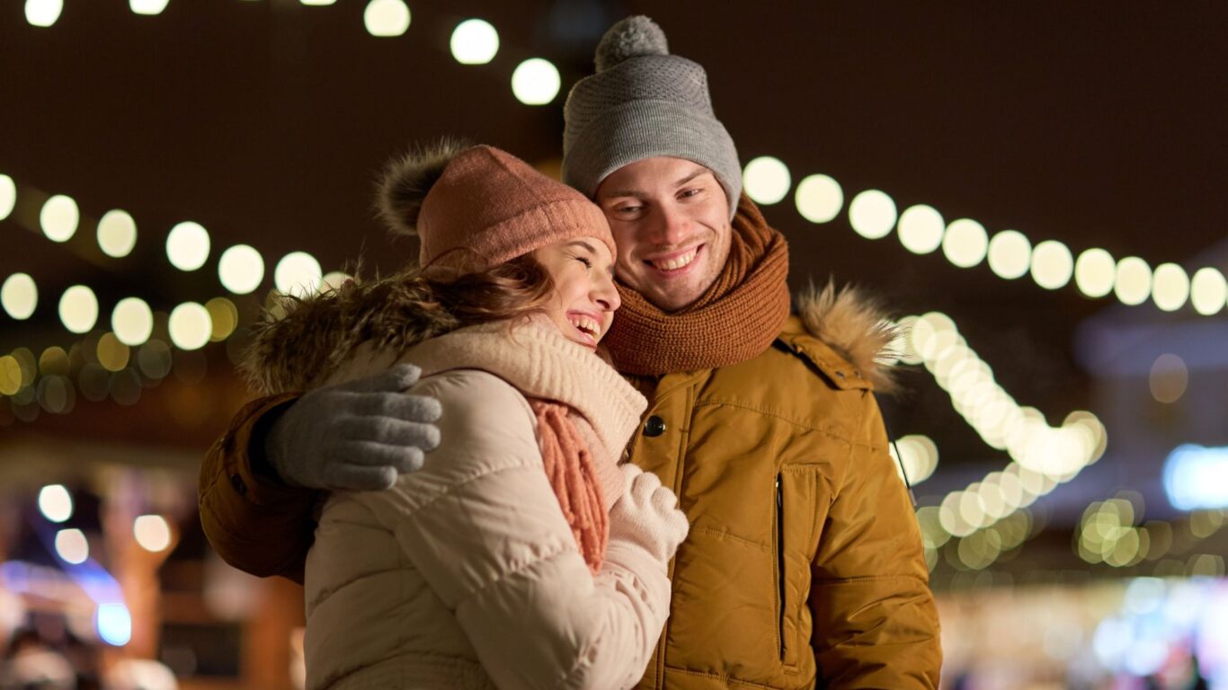 Christmas Couple stock